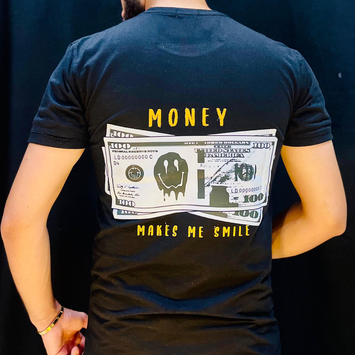 Money Makes Me Smile Graphic T-Shirt - Black | Trendy Streetwear Tee