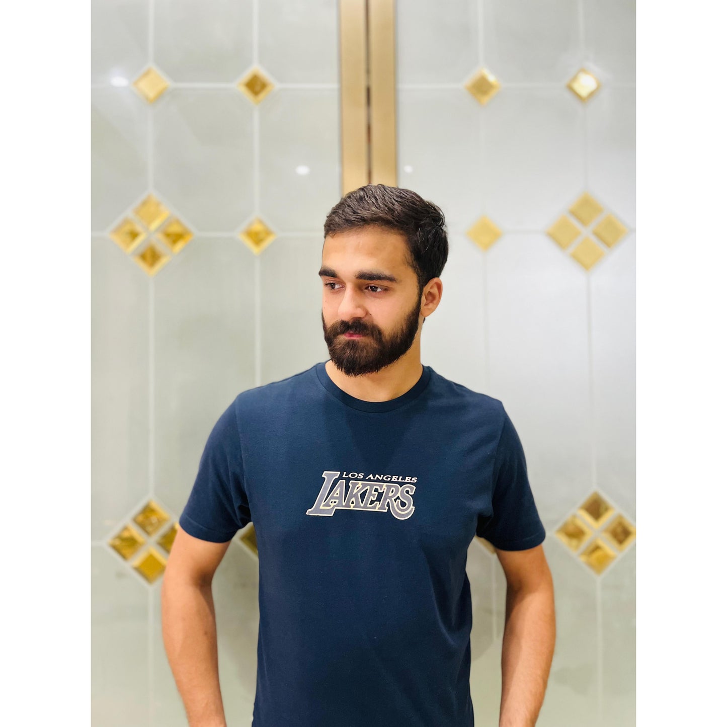 Los Angeles Lakers Dual-Sided Graphic T-Shirt – Unisex Navy Streetwear